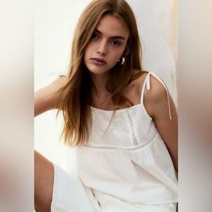 NWOT Embroidered Camisol Tank